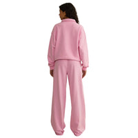 Gym+Coffee Womens Jogger Wide Leg Pink Blossom