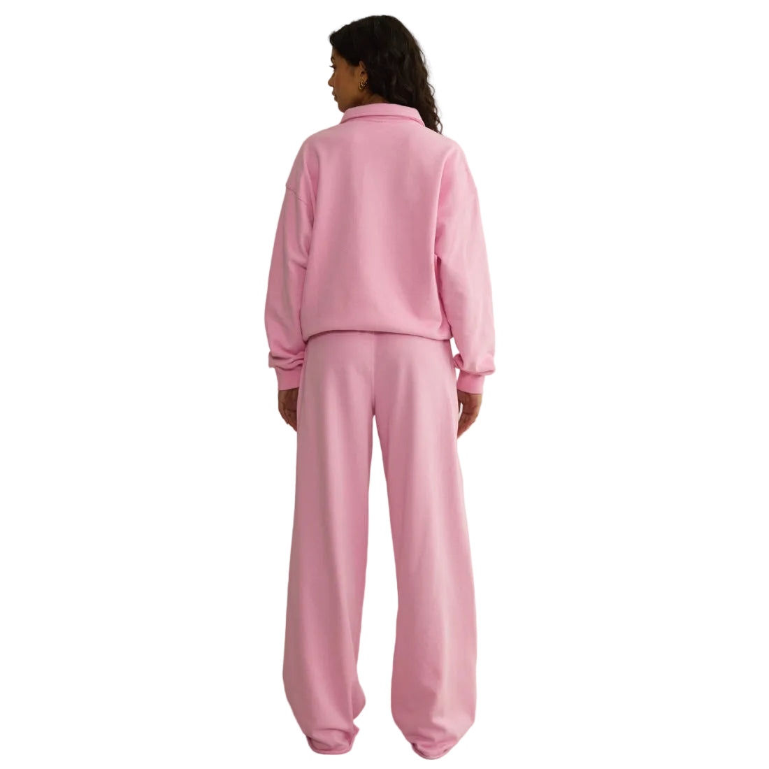 Gym+Coffee Womens Jogger Wide Leg Pink Blossom