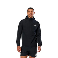 Gym Plus Coffee men's black quarter-zip top