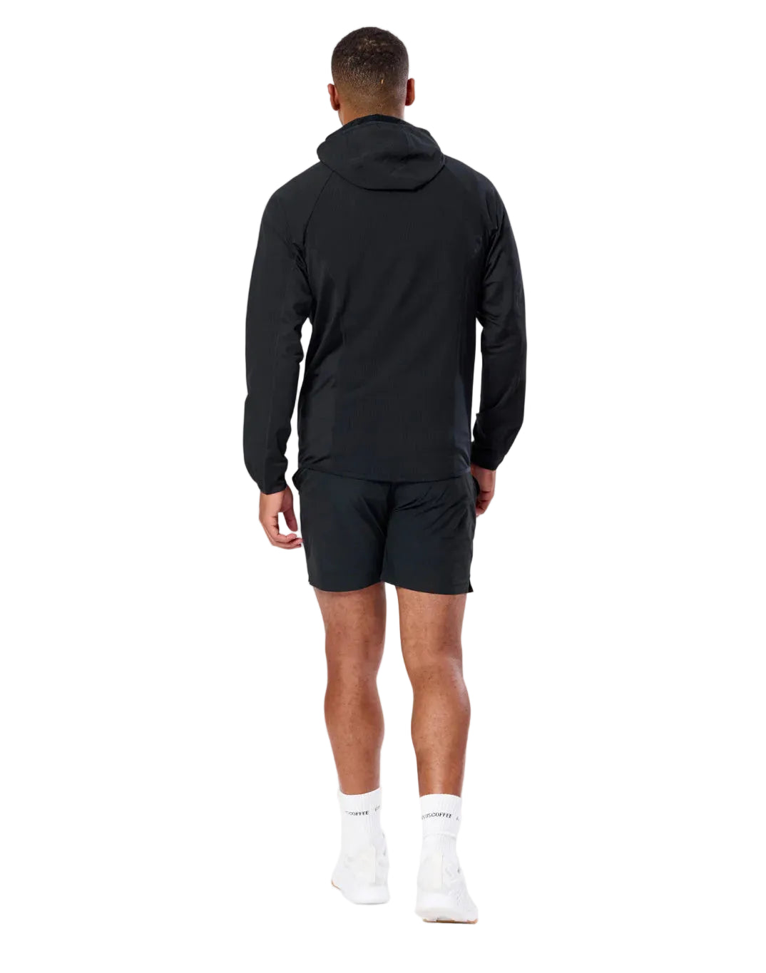 Gym+Coffee Mens Train Hooded Midlayer Black