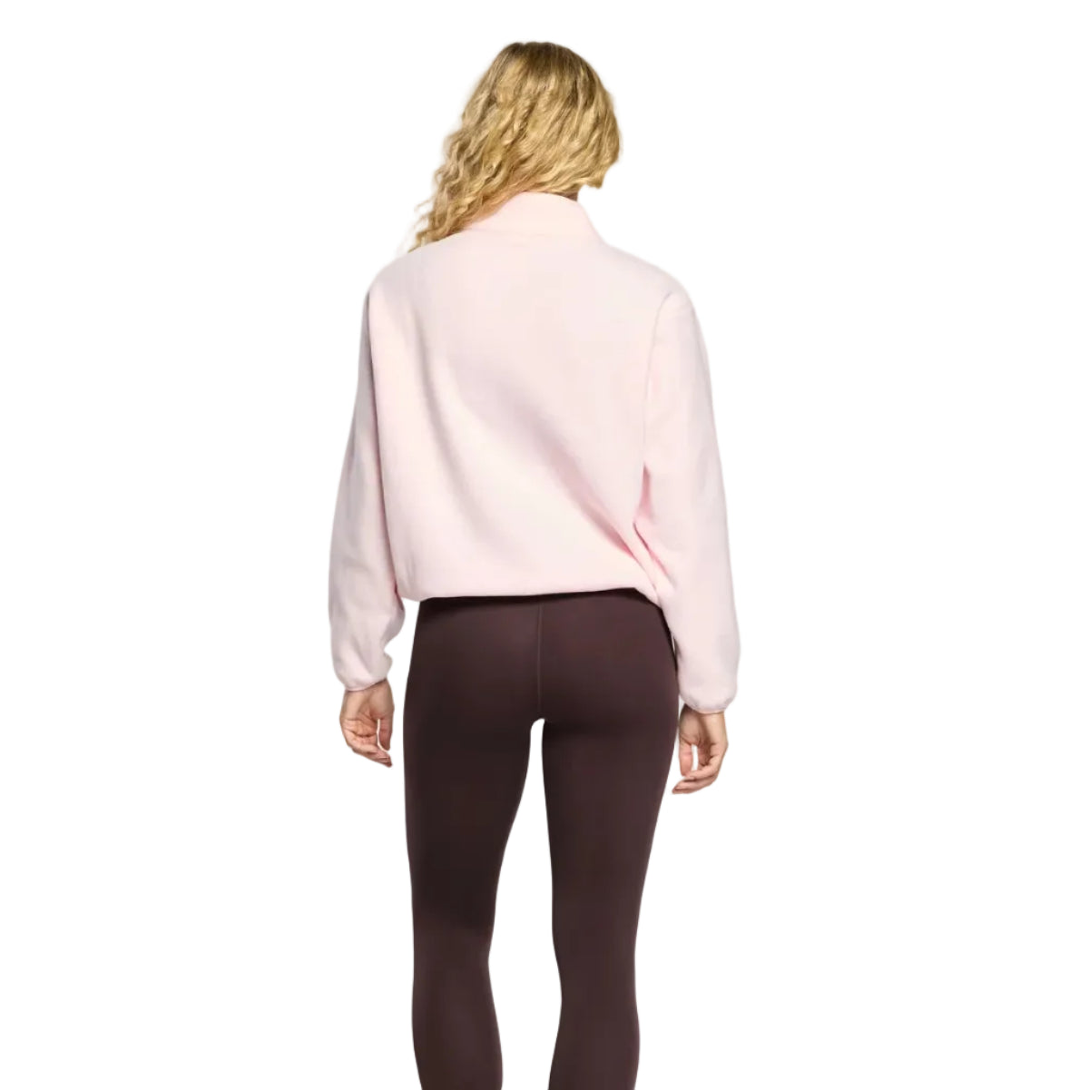 Gym+Coffee Womens Polar Half Zip Fleece Ballet Pink