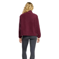 Gym+Coffee Womens Polar Half Zip Fleece Cherry Crush