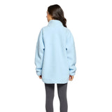 Gym+Coffee Womens Horizon Longline Half Zip Glacial Blue