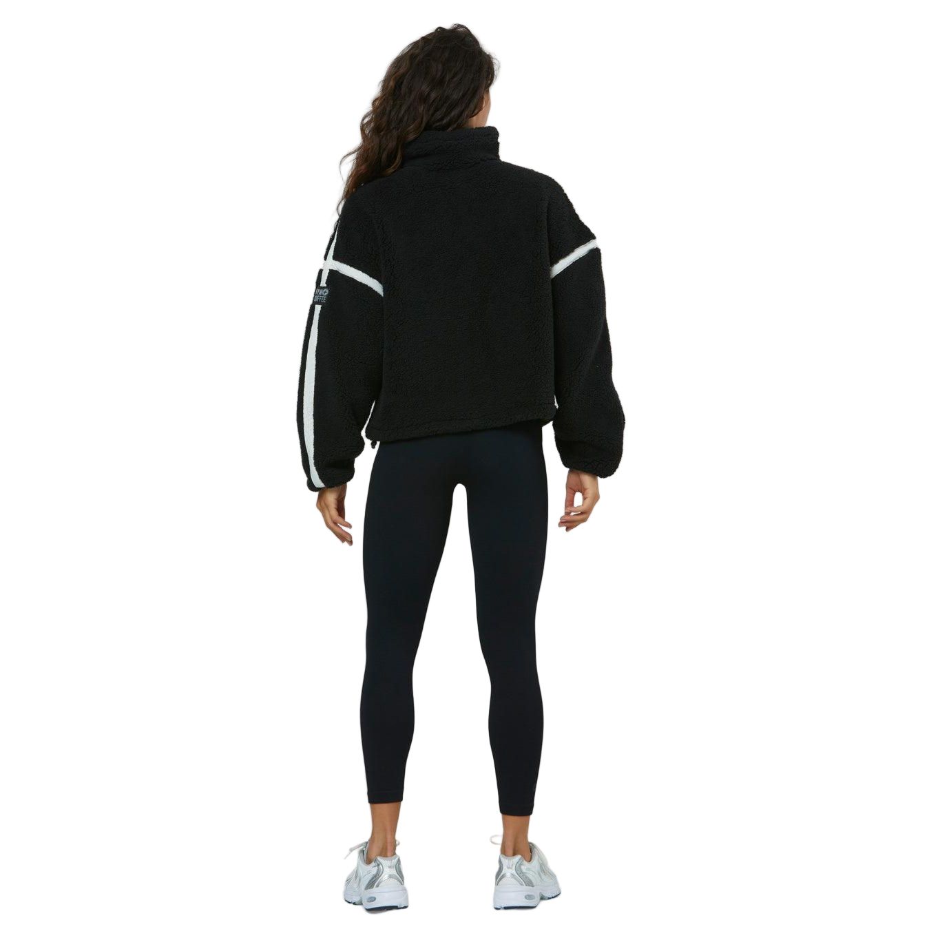 Gym+Coffee Womens Half Zip Industry Black