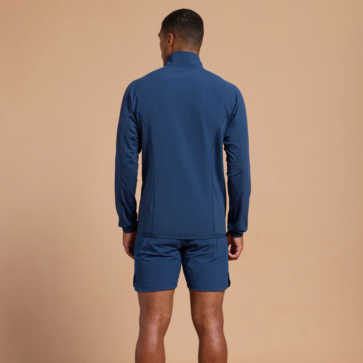 Gym+Coffee men's petrol blue Relentless training midlayer