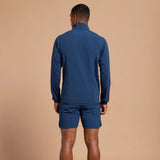 Gym+Coffee men's petrol blue Relentless training midlayer