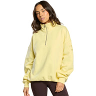 Gym+Coffee Womens Sierra Half Zip Sweatshirt Butter Yellow