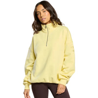 Gym+Coffee Womens Sierra Half Zip Sweatshirt Butter Yellow