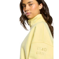 Gym+Coffee Womens Sierra Half Zip Sweatshirt Butter Yellow