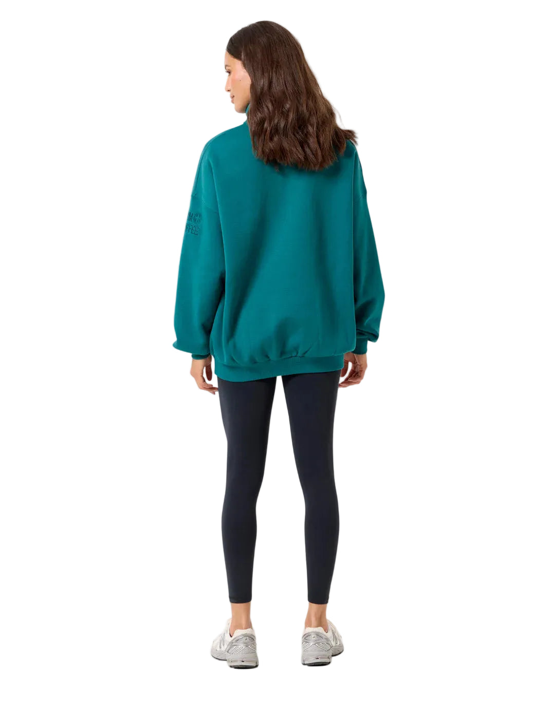 Gym+Coffee Womens Snap Collar Sierra Sweatshirt Teal
