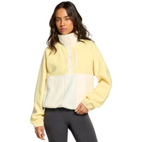 Gym+Coffee women's pale vanilla snap polar fleece