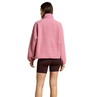 Gym+Coffee Womens Snap Polar Fleece Pink Velvet