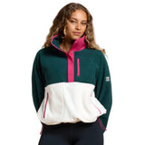 Gym+Coffee Womens Snap Polar Fleece Moss Green