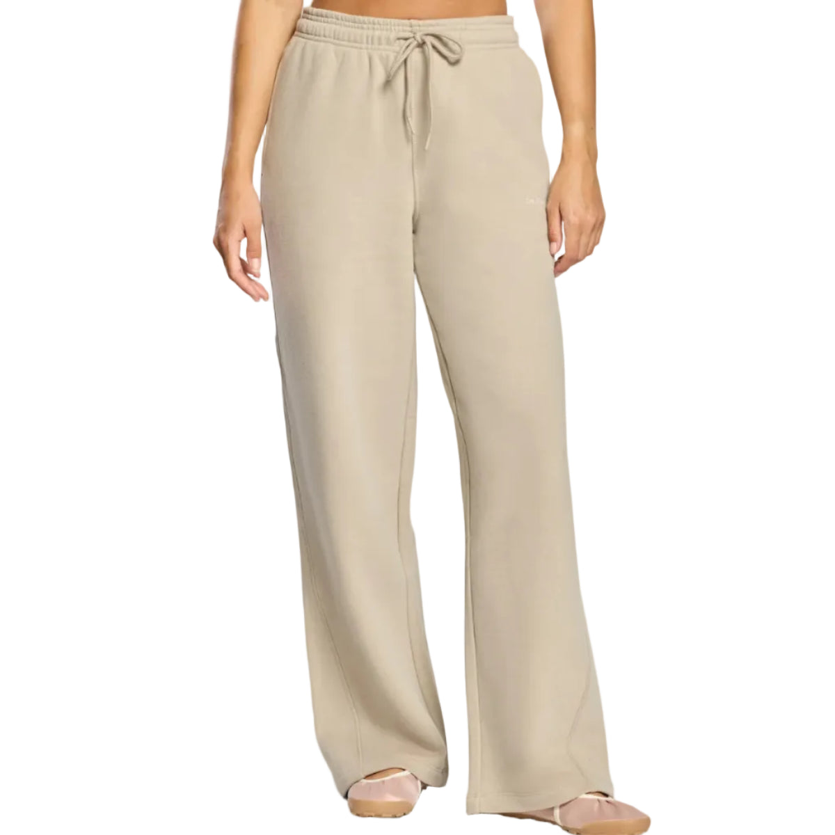 Gym+Coffee women's rich taupe wide leg joggers