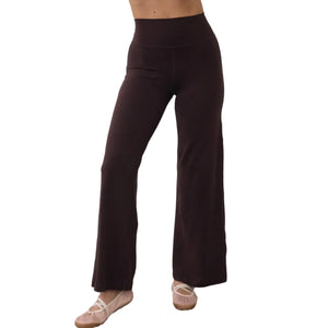 Gym+Coffee Womens Wide Leg Legging Mocha Bean