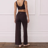 Gym+Coffee women's mocha bean high-waisted wide leg leggings