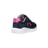 Geox girls' navy trainer with velcro