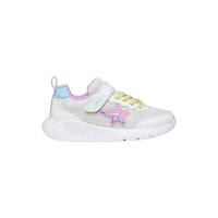 Geox girls' white lace-up trainer