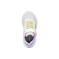 Geox girls' white lace-up trainer