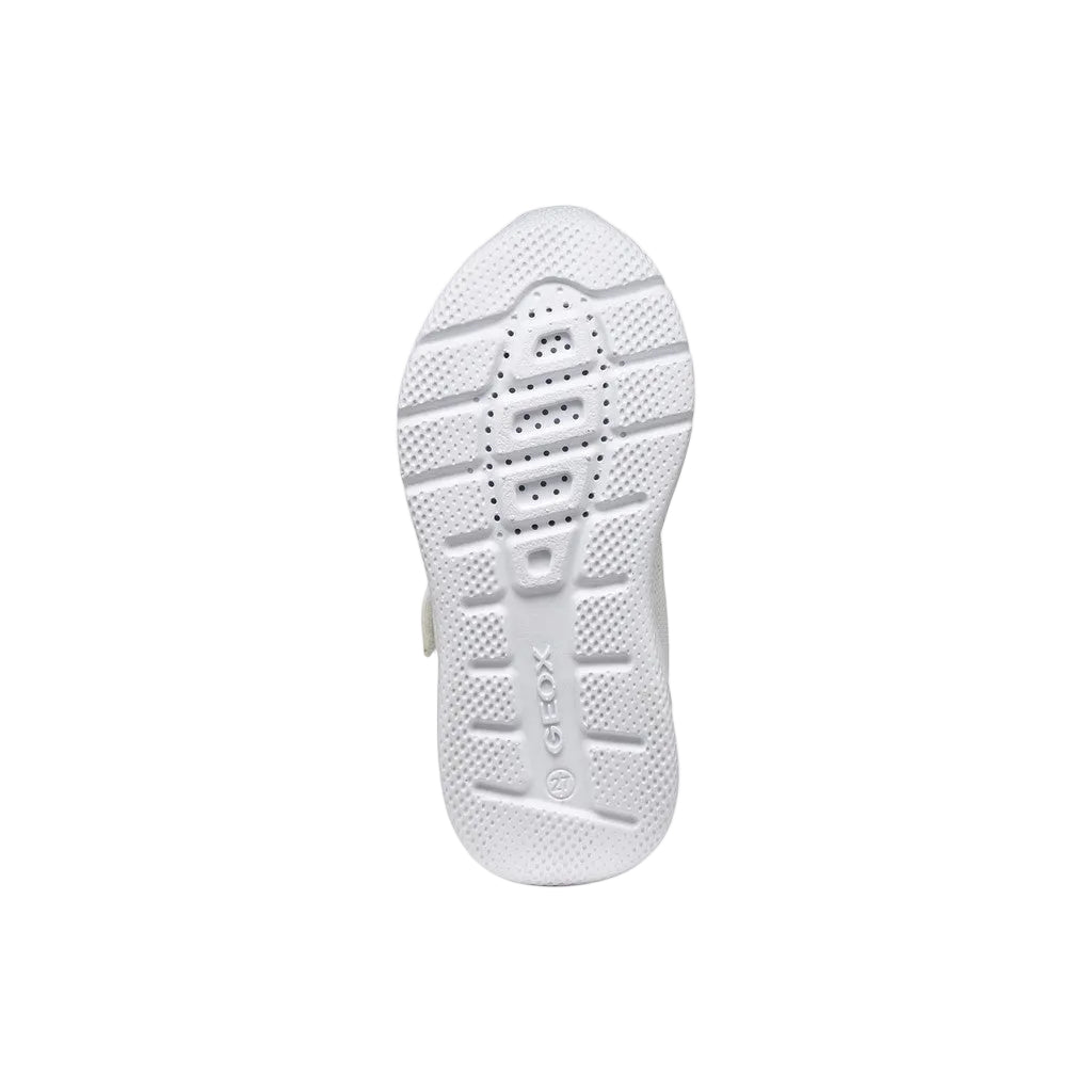 Geox girls' white lace-up trainer