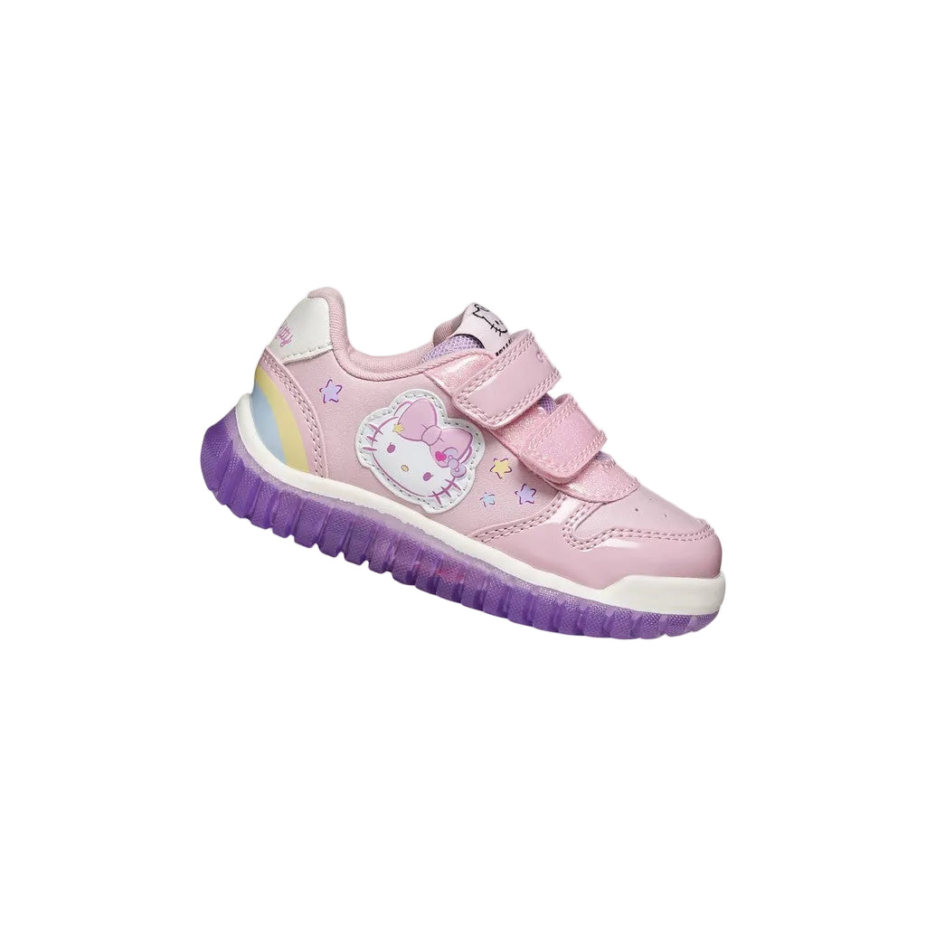 Geox girls' pink rubber trainer