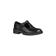 Geox Girls School Shoe Casey Girl J Black Leather