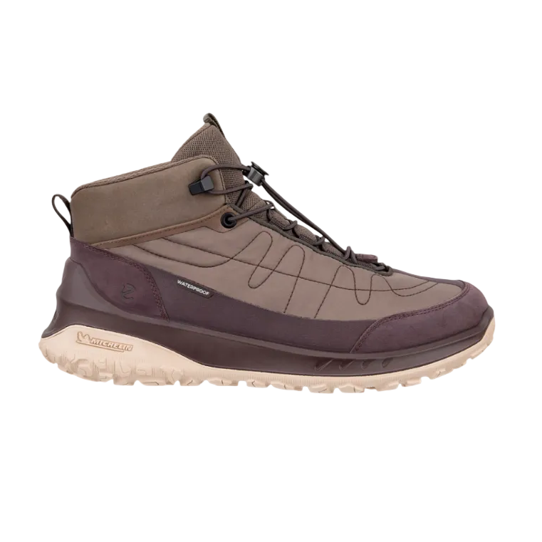 Ecco Ult-Trn women's brown leather waterproof mid-cut walking boots