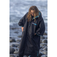 Dryrobe women's black and blue fleece shorts
