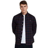 Farah Foster men's oxblood long-sleeve shirt