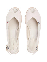 Tommy Hilfiger women's beige canvas sandal with buckle