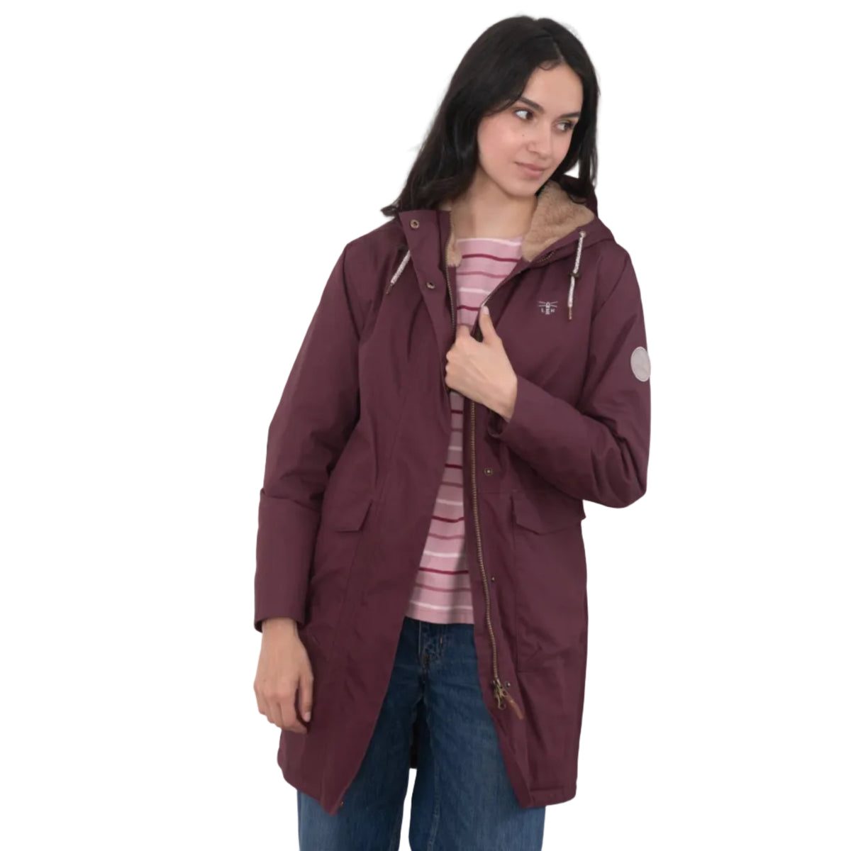 Lighthouse women's Fallon coat in damson purple