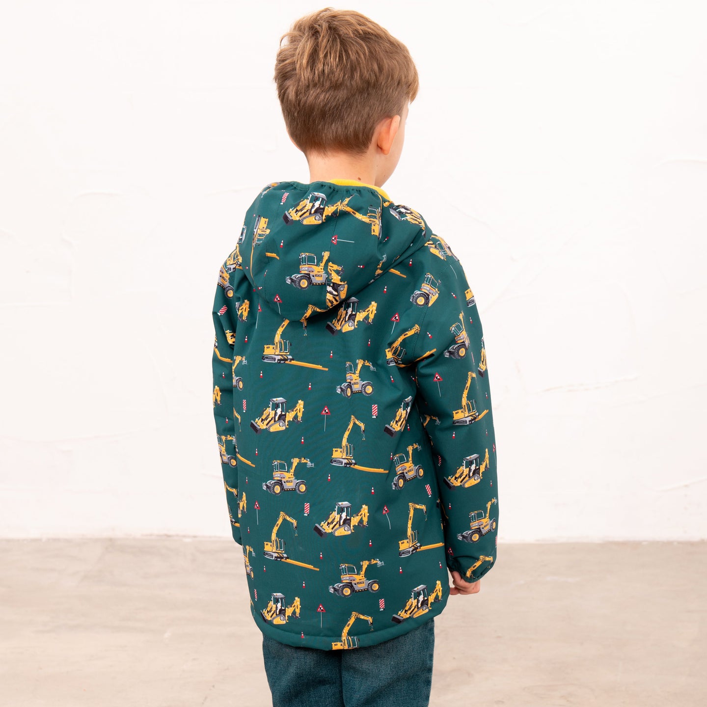 Lighthouse boys' Finlay coat in JCB print