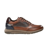 Fluchos men's brown leather fashion trainer shoe