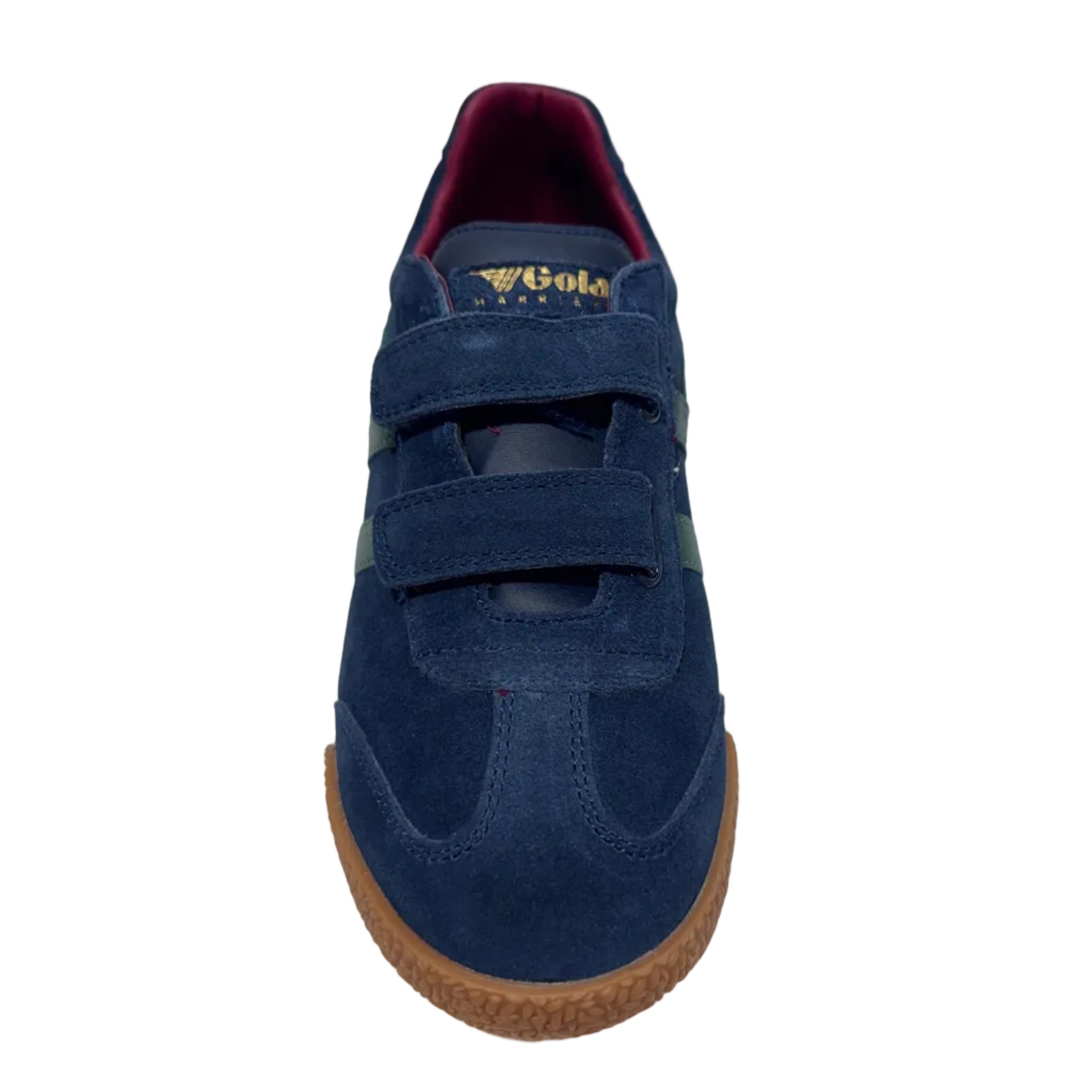 Gola Kids Trainer Harrier Strap Navy/Evergreen/Deep Red