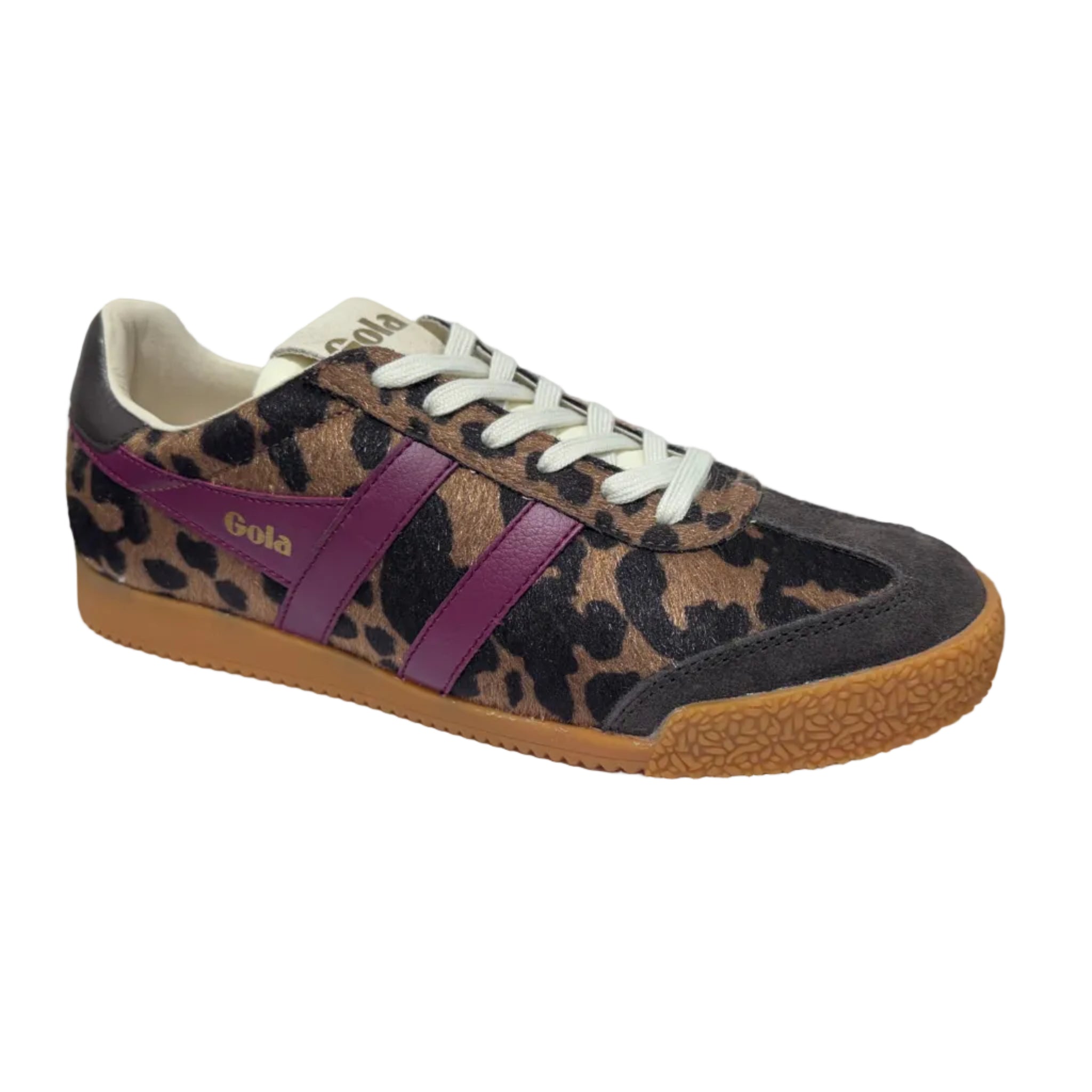 Gola Womens Trainer Elan Savanna Tan Cow/Cerise/Mocha