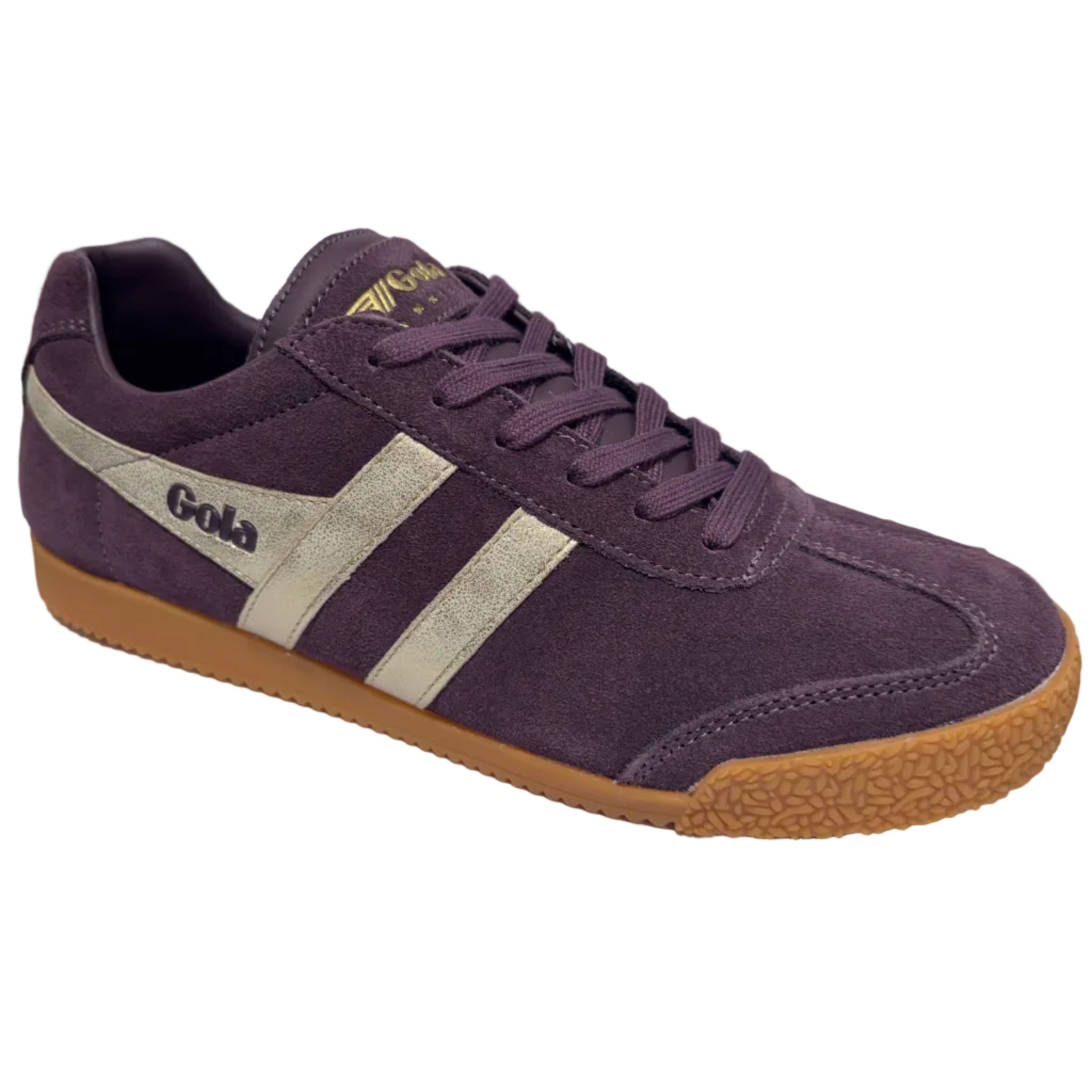 Gola Womens Trainer Harrier Mirror Cocoa/Gold/Gum