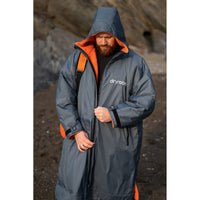 Dryrobe Adults Advance Long Sleeve V3 Dark Grey Orange