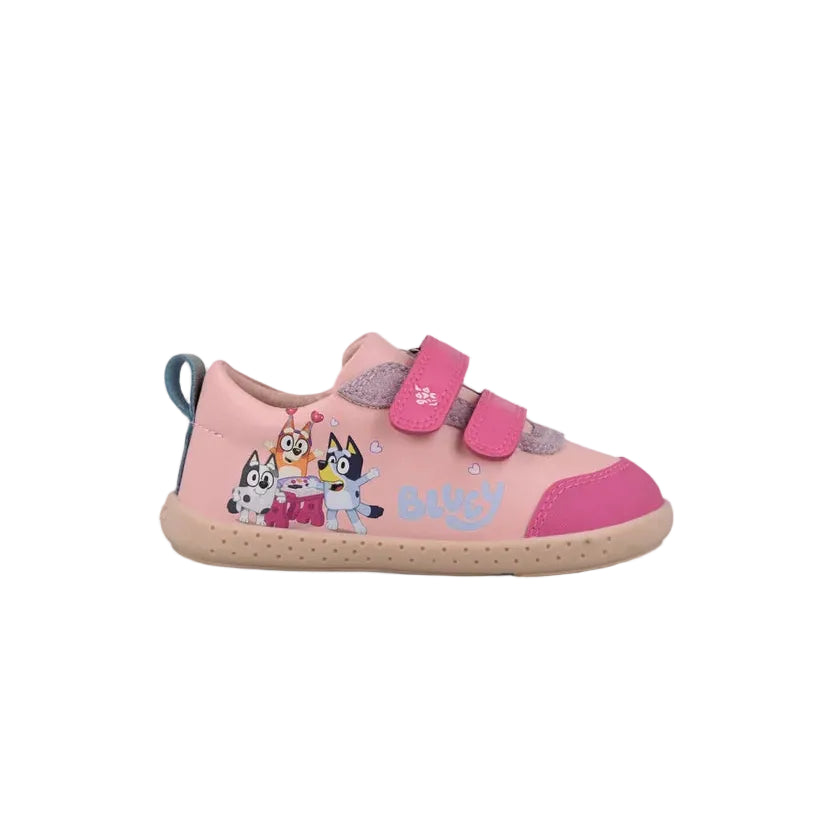 Garvalin girls' pink Bluey trainers with reinforced toe