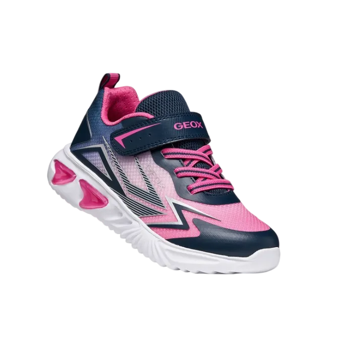 Geox Girls Trainer Assister Girl Navy/Fuchsia