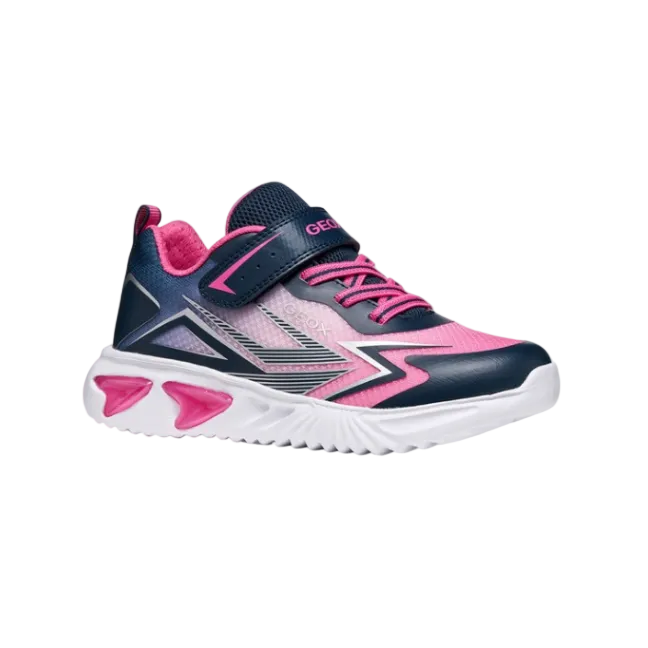Geox Girls Trainer Assister Girl Navy/Fuchsia