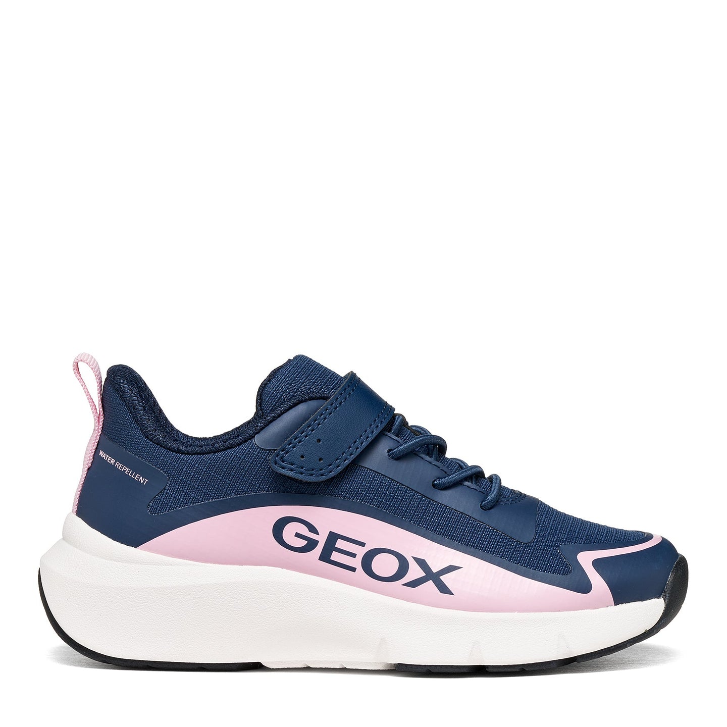 Geox girls' navy and pink trainer