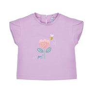 Mayoral girls' lilac cotton t-shirt
