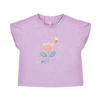 Mayoral girls' lilac cotton t-shirt
