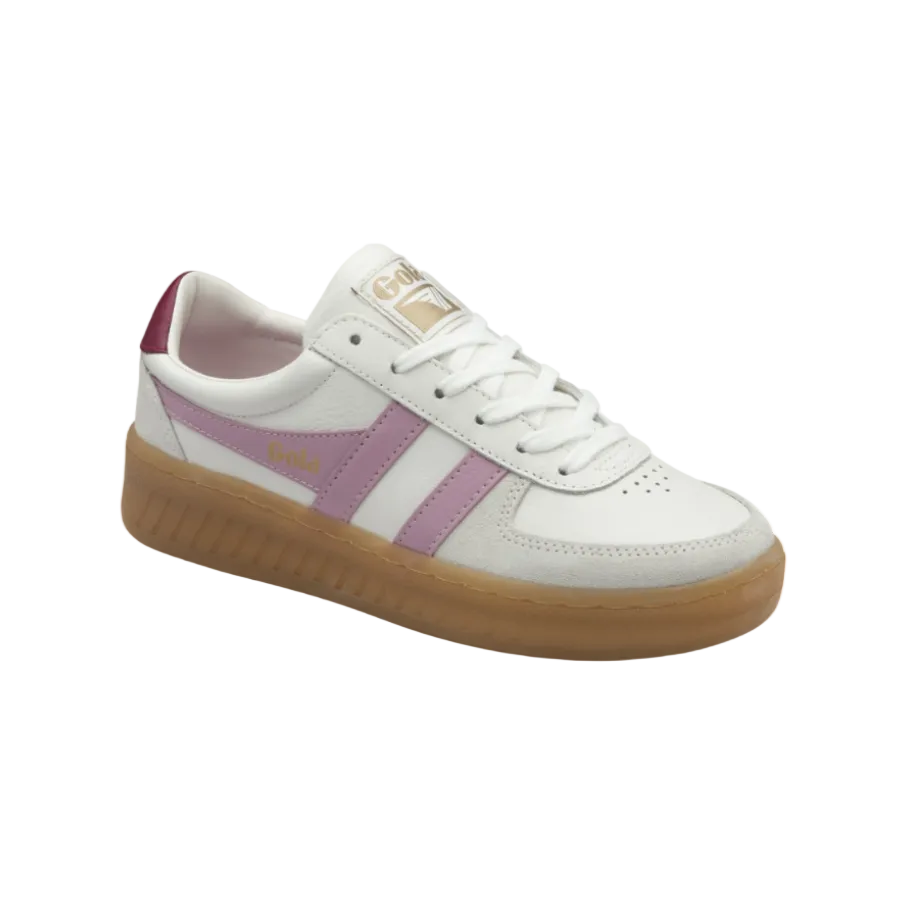 Gola Womens Trainer Grandslam Elite Off White/Brownrose/Cerise/Gum