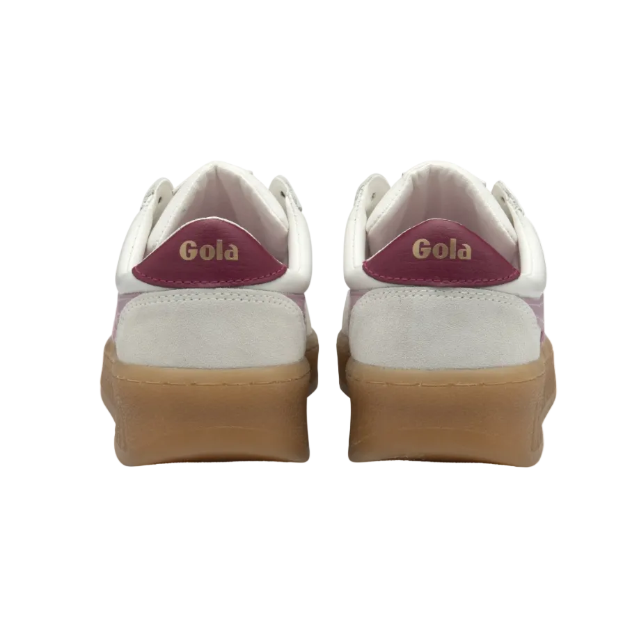 Gola Womens Trainer Grandslam Elite Off White/Brownrose/Cerise/Gum