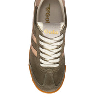Gola Womens Trainer Elan Glitz Khaki/Rose Gold/Cameo