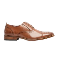 Goor Men's Leather Lace Up Shoes Mid Brown