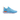 Light blue athletic trainer with mesh panels, orange accents, white sole, side profile view