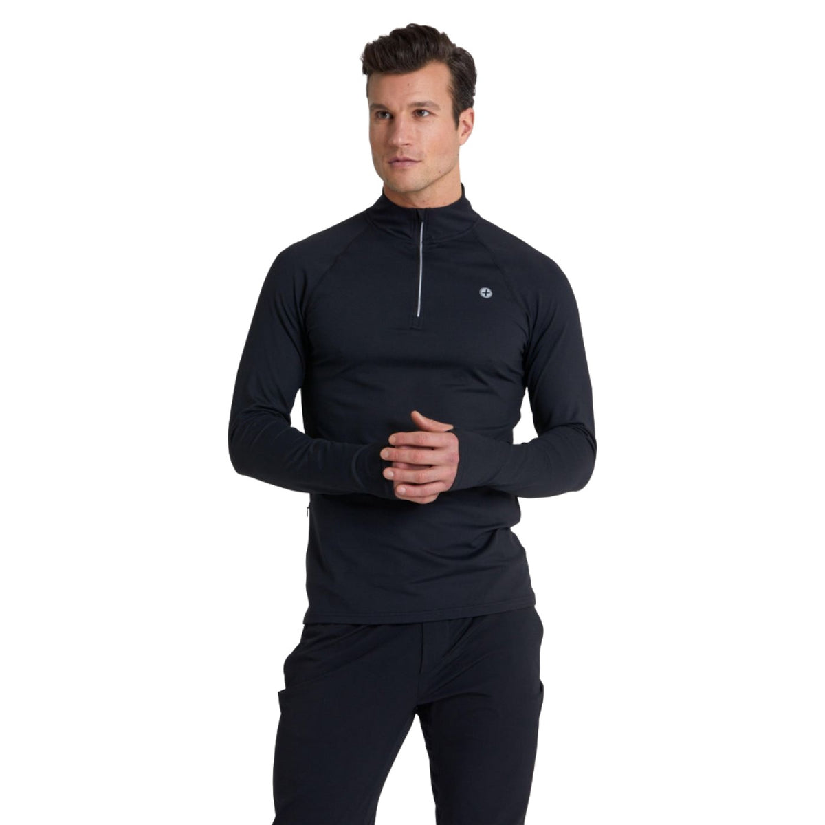 Gym+Coffee Mens Relentless 1/4 Zip Top Black