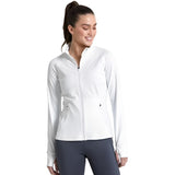 Gym+Coffee Womens Adaptive Zip Top Ultra White